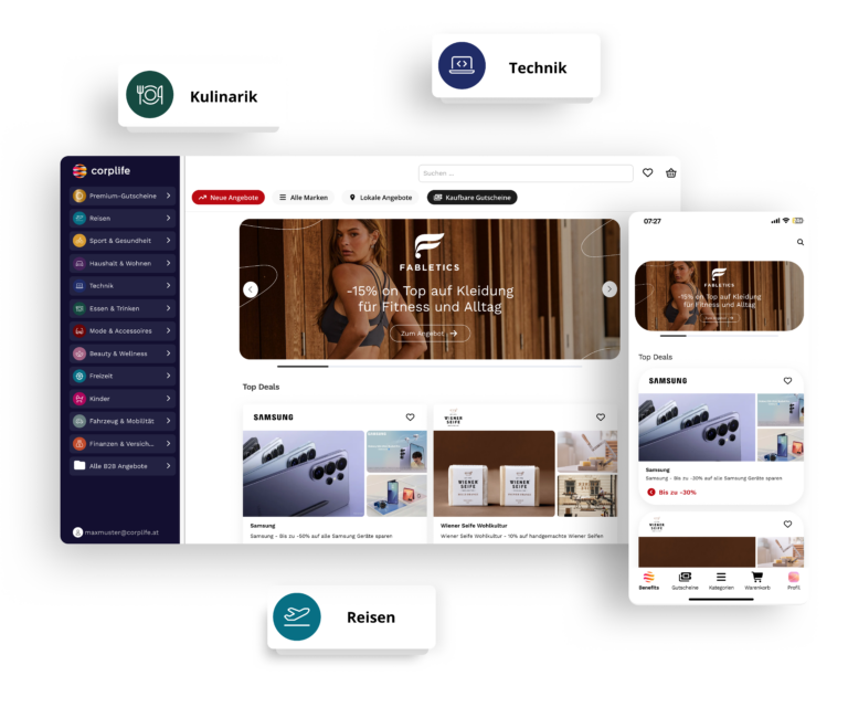 Digitale Plattform für Corporate Benefits